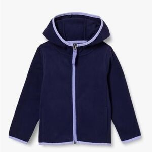 Amazon Essentials Full Zip Hooded Fleece Jacket Blue Hoodie Boys Size 6/7